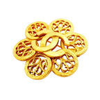 Chanel Brooch Vintage CC Logo Gold Plated — view 2