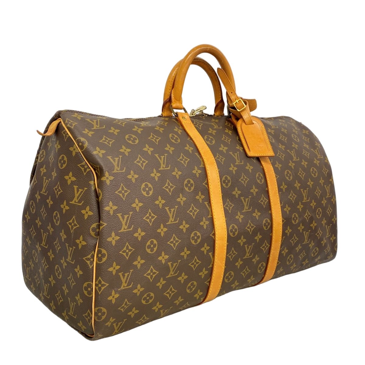 Louis Vuitton Boston Bag Monogram Keepall 55 Brown — view 2