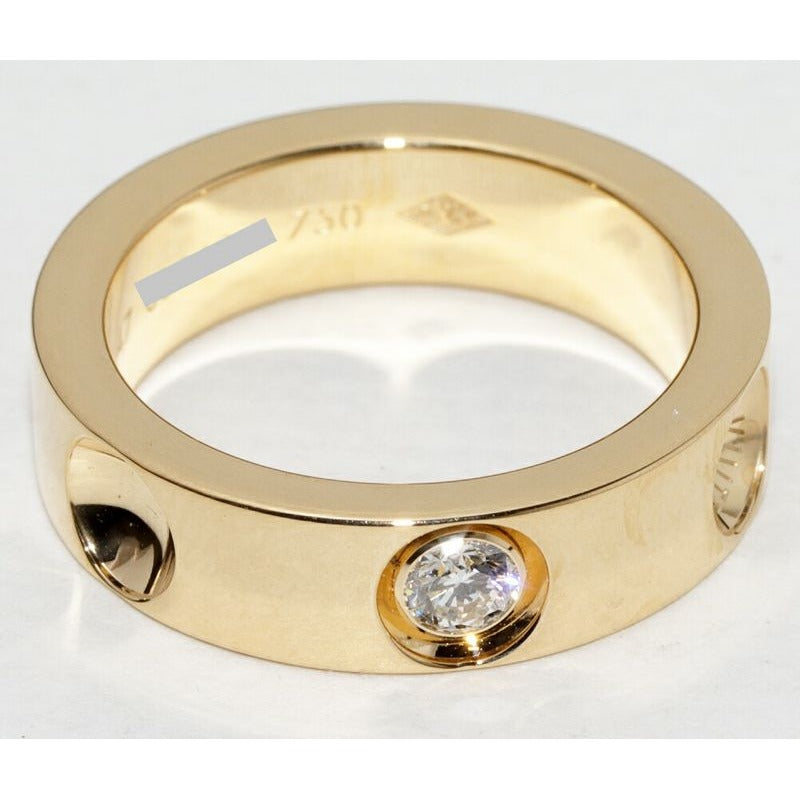 Louis Vuitton 18K Yellow Gold Diamond 1 P Petite Burg Empreinte Ring — view 5