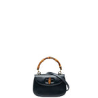 Gucci Bamboo Shoulder Bag 2-Way 000 2046 Black Leather