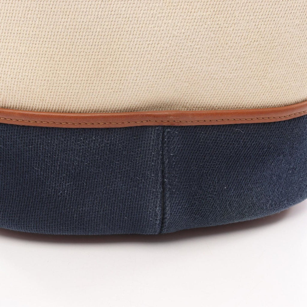 Loewe Shoulder Bag Anagram Hobo Ivory Brown Navy Canvas Leather — view 8