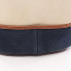 Loewe Shoulder Bag Anagram Hobo Ivory Brown Navy Canvas Leather — view 8