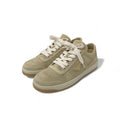 Prada Downtown Sneakers Shoes Delave Suede Beige Gold Logo