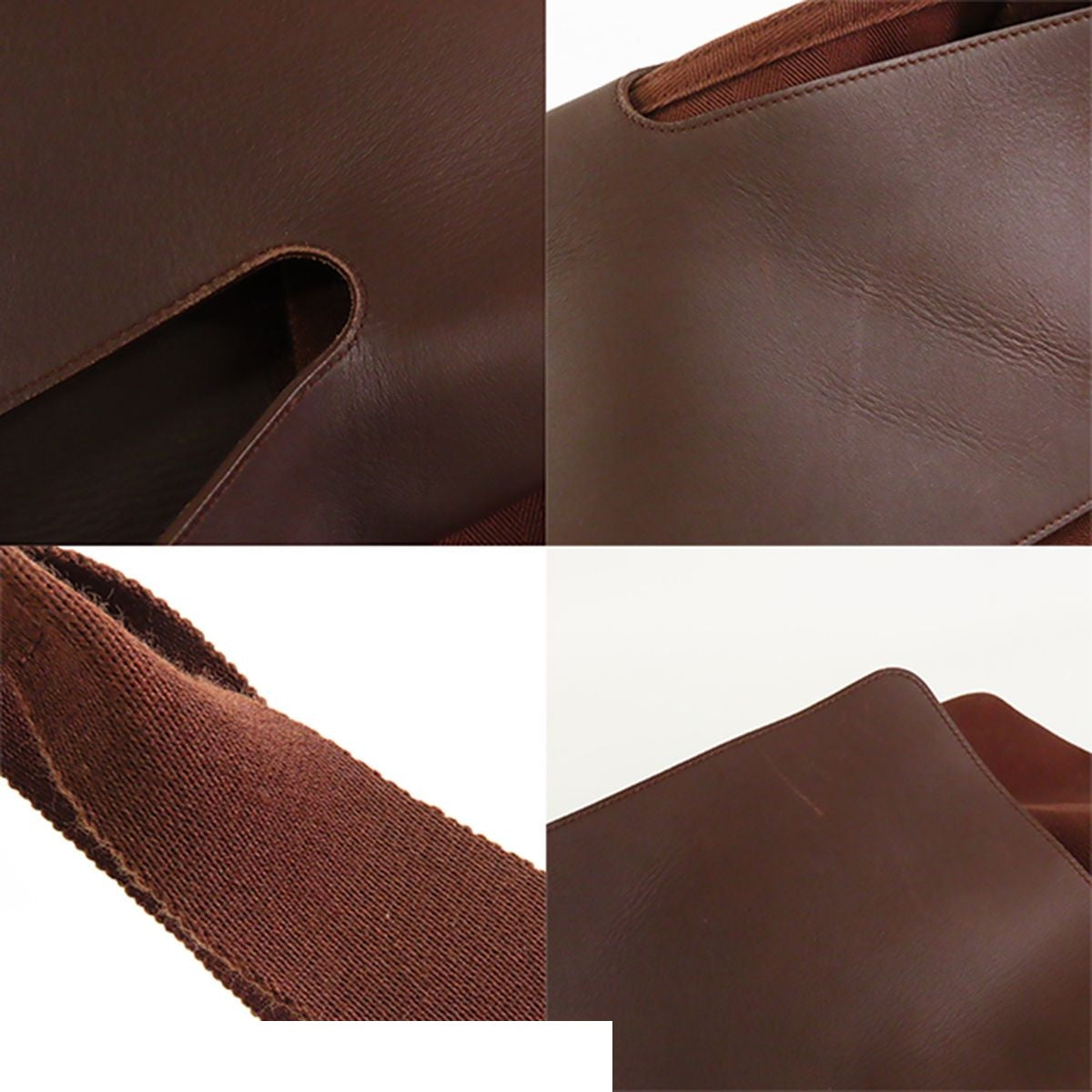 Hermes Valparaiso GM Brown Silver Toile Chevron Leather Boston Bag — view 7