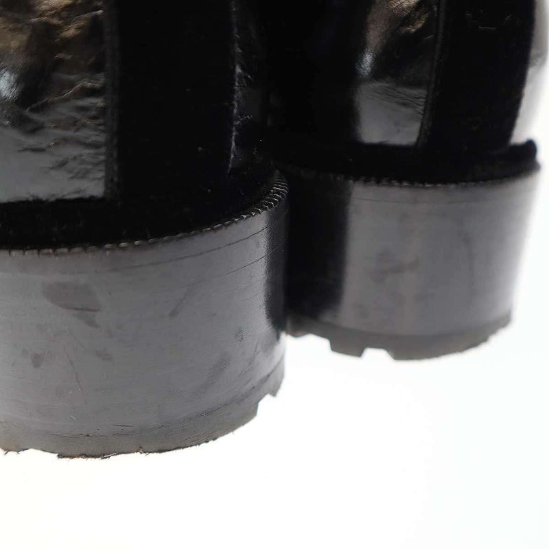 Chanel 21 a Cocomer Cles Lace-Up Boots with Pearls Black 38 — view 8
