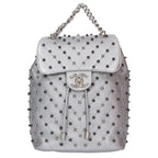 Chanel Chevron Studded Leather Backpack