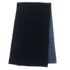 Hermes 100% Silk Logo Quilted Padded Large Shawl Scarf Navy