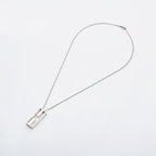 Hermes Necklace Logo Silver