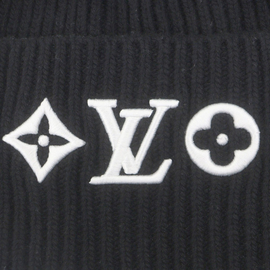 Louis Vuitton Beanie LV Headline Wool Hat Knit Cap Black — view 8