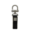 Chanel Key Ring Black Gray Silver