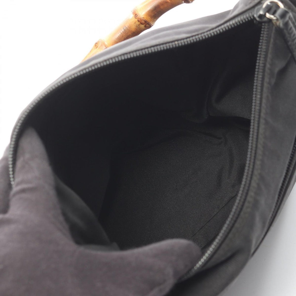 Gucci Shoulder Bag Bamboo 000 Black Canvas Leather 2-Way — view 3