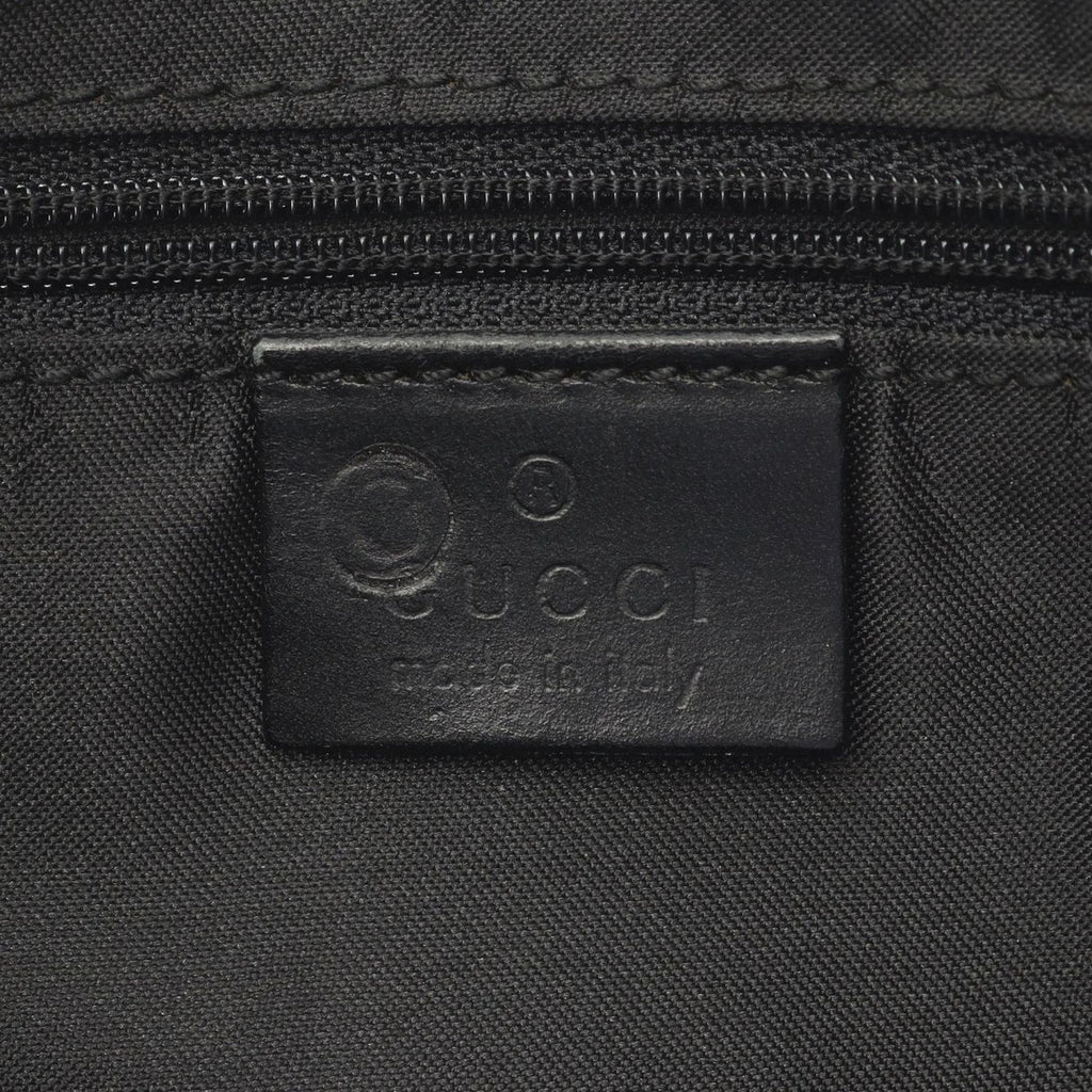 Gucci Shoulder Bag Bamboo 000 Black Canvas Leather 2-Way — view 4