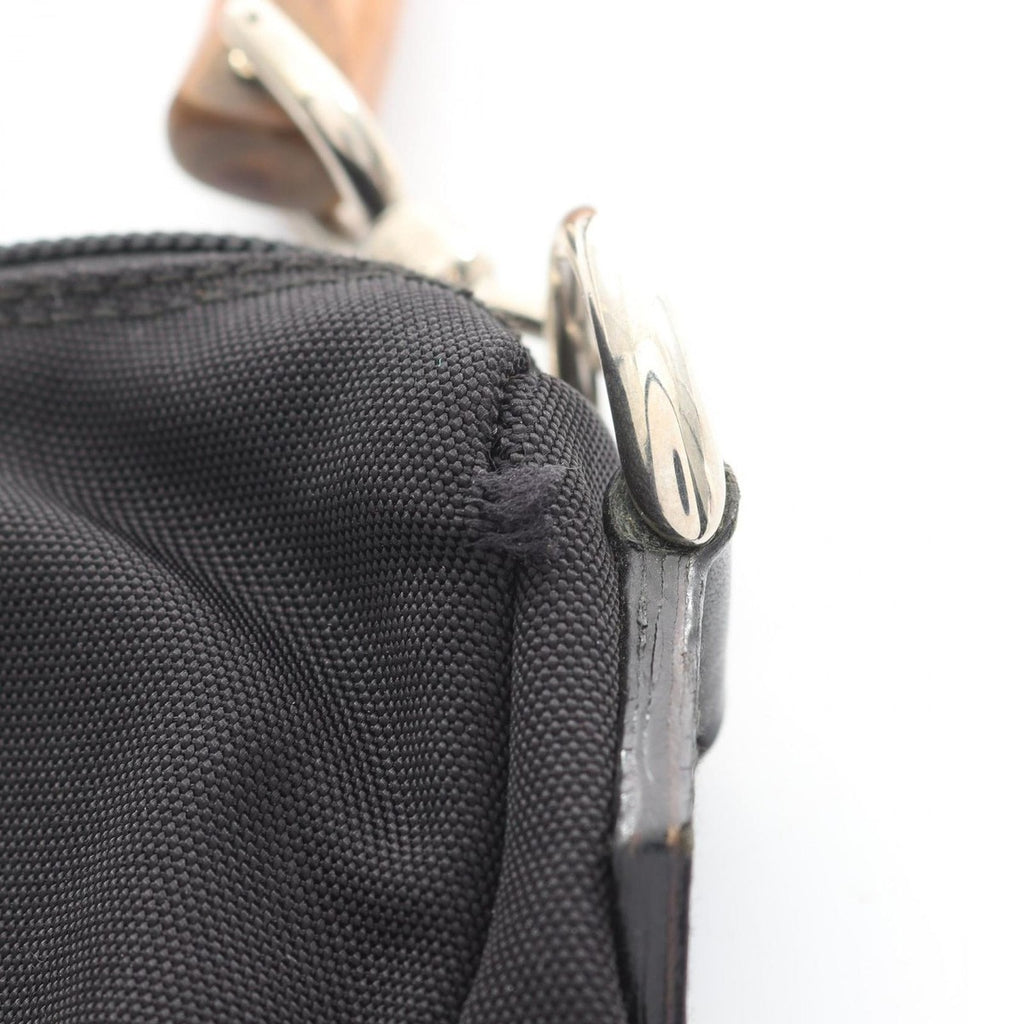 Gucci Shoulder Bag Bamboo 000 Black Canvas Leather 2-Way — view 9