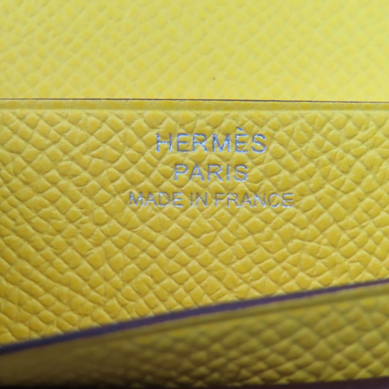 Hermes Bearn Souffle Vaux Epson Jeanne Naples Silver Hardware H Logo Foldable — view 8
