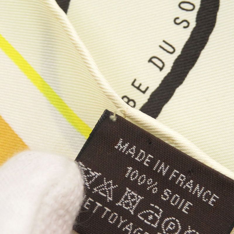 Hermes Carre 45 ROBE DU SOIR Silk Yellow Scarf 1884 — view 5