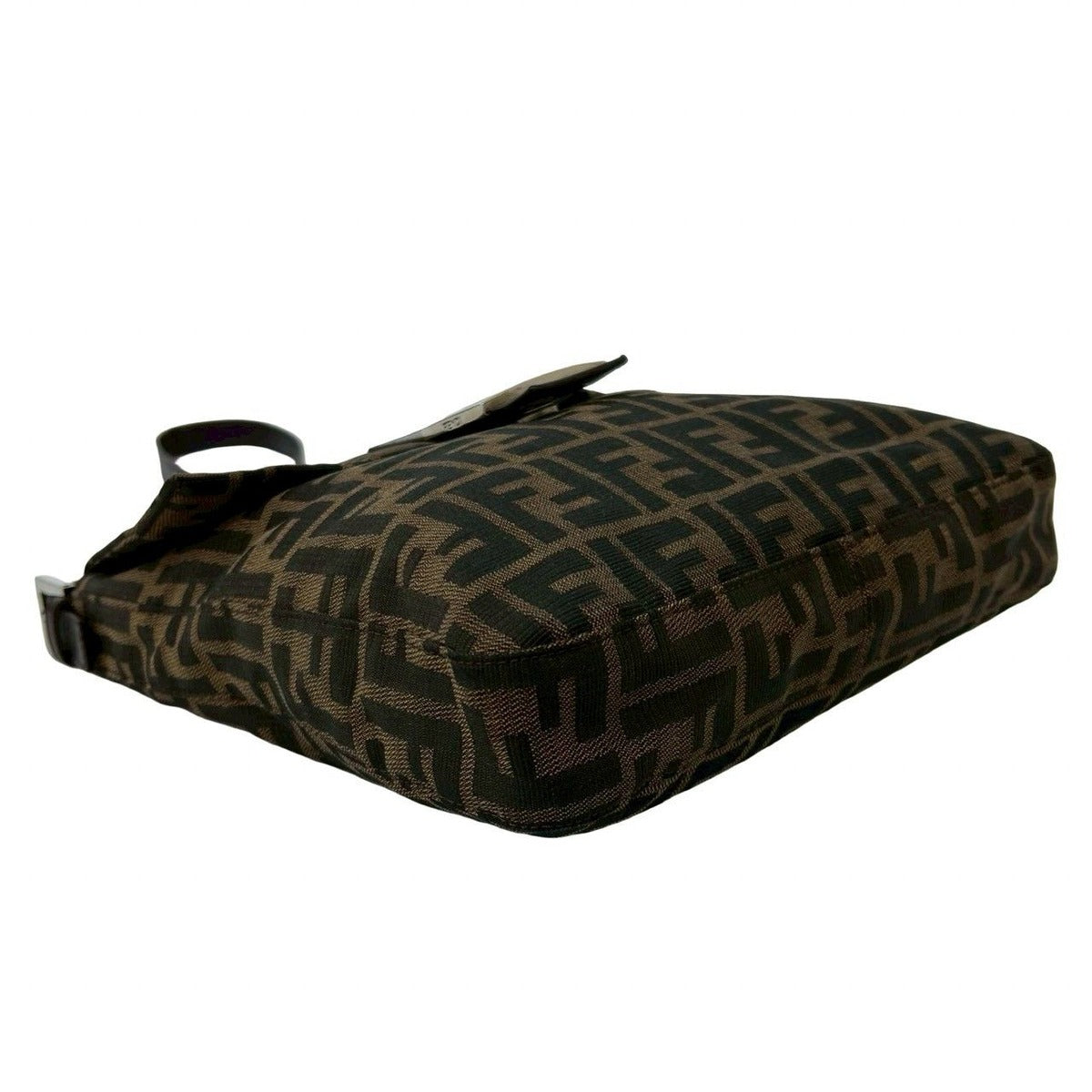 Fendi Mamma Bucket Zucca FF Pattern Logo Canvas Leather One Shoulder Bag — view 7