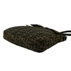 Fendi Mamma Bucket Zucca FF Pattern Logo Canvas Leather One Shoulder Bag — view 8