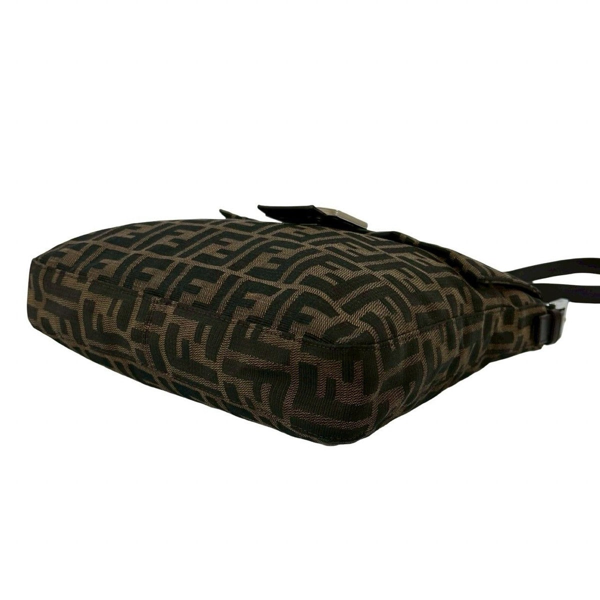 Fendi Mamma Bucket Zucca FF Pattern Logo Canvas Leather One Shoulder Bag — view 8