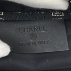 Chanel CC Logo Sports Waist Body Shoulder Bag Black Lame — view 9