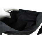 Prada Shoulder Bag Triangle Logo Black Nylon Leather — view 9
