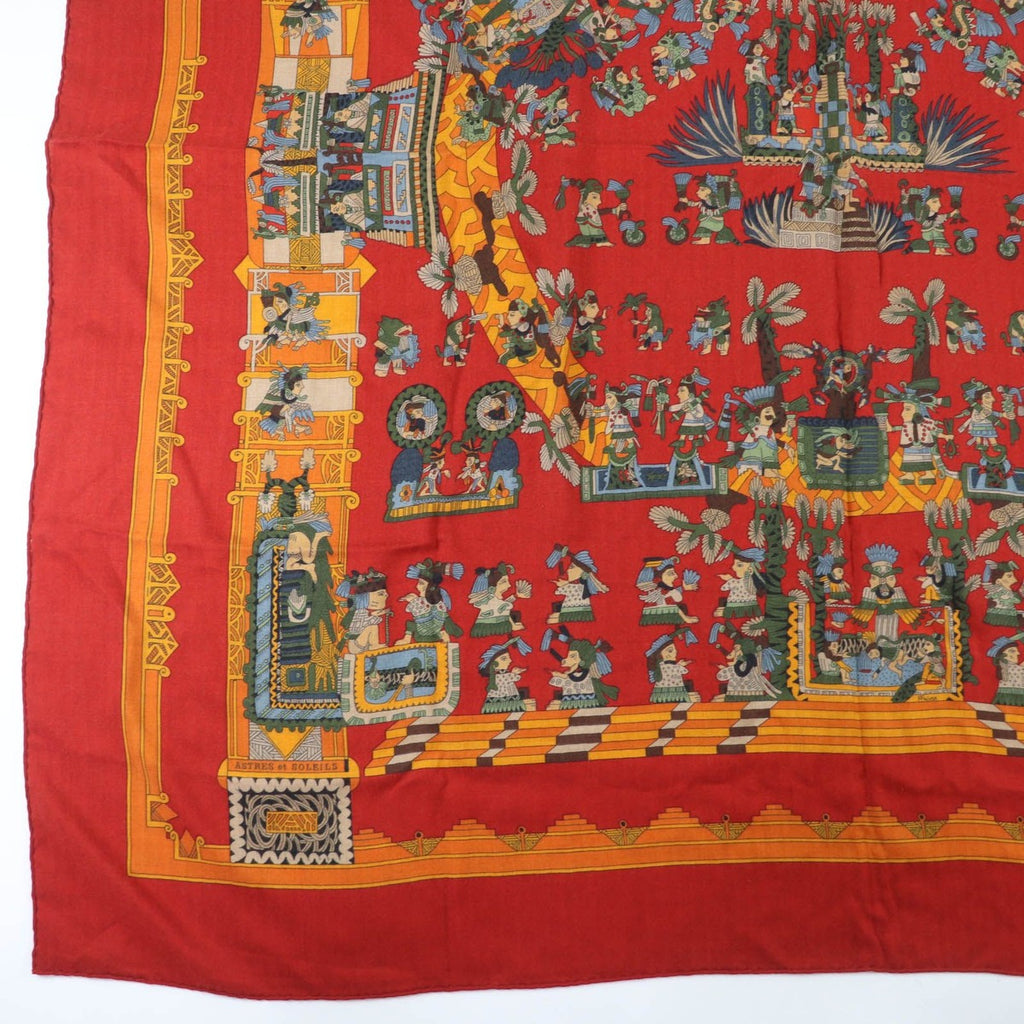 Hermes Carre Astres Et Soleils Celestial Bodies and the Sun Cashmere — view 5