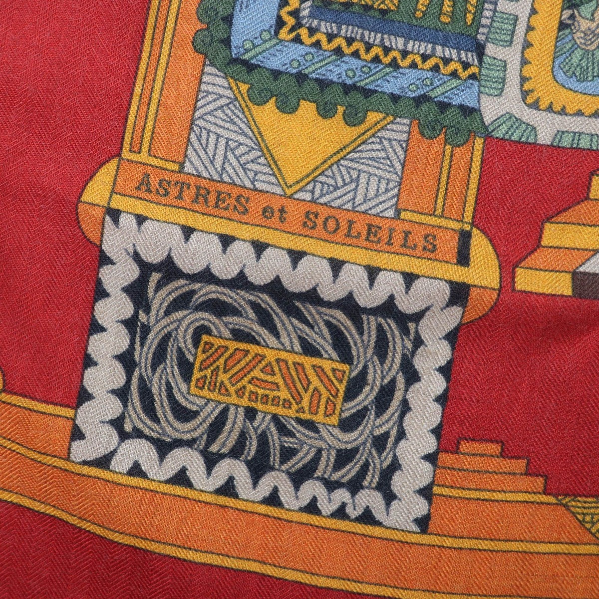 Hermes Carre Astres Et Soleils Celestial Bodies and the Sun Cashmere — view 6
