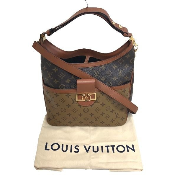 Louis Vuitton Monogram Reverse Shoulder Bag Hobo Dauphine MM