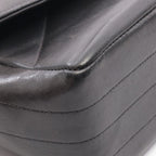 Chanel Shoulder Bag Bias Stitch CC Logo Black Lambskin — view 8