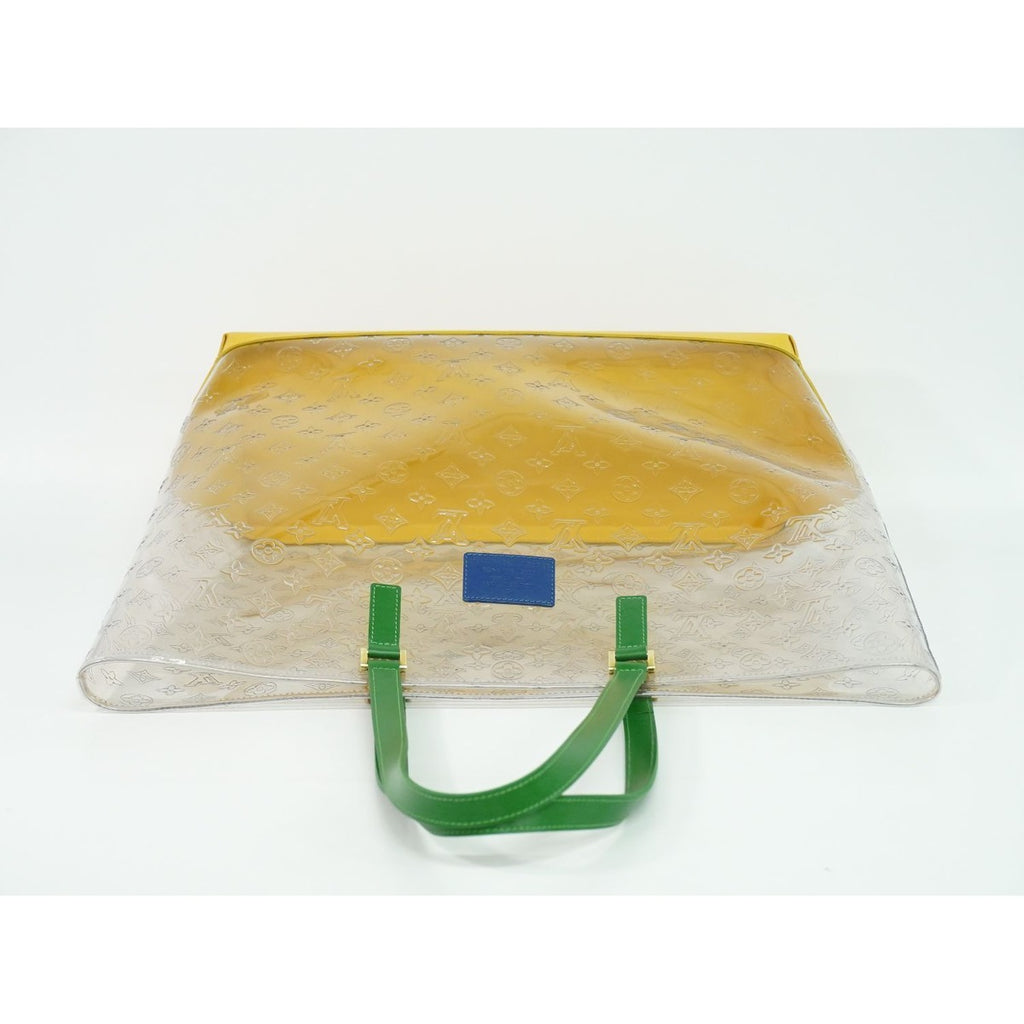 Louis Vuitton LV Cabas Brazil Monogram Vinyl Leather Shoulder Bag Tote Clear — view 5