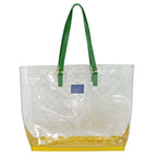 Louis Vuitton LV Cabas Brazil Monogram Vinyl Leather Shoulder Bag Tote Clear
