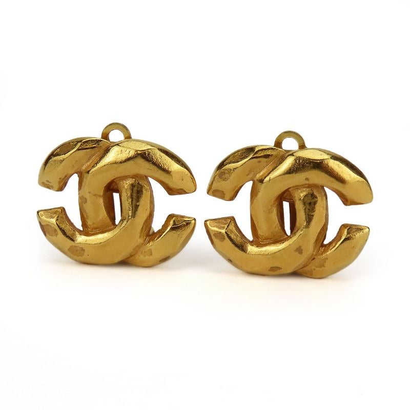Chanel Earrings Coco Mark Metal Gold Accessories 99 P Plated — view 2