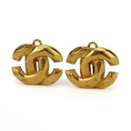 Chanel Earrings Coco Mark Metal Gold Accessories 99 P Plated — view 2