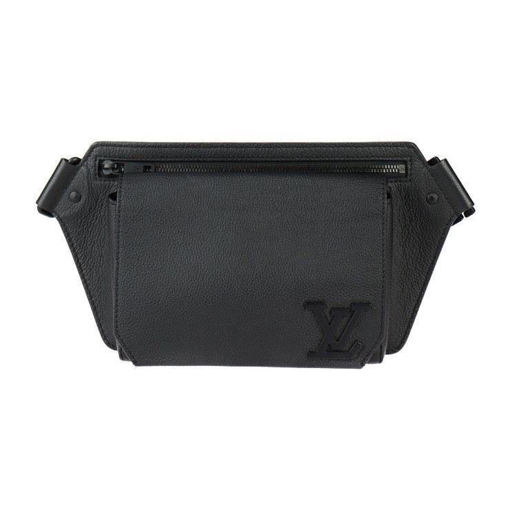 Louis Vuitton Take Off Suring Body Bag Grain Leather Noir Black Logo