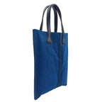 Hermes Potamos Cabas PM Leather Canvas Black Blue Handbag — view 2