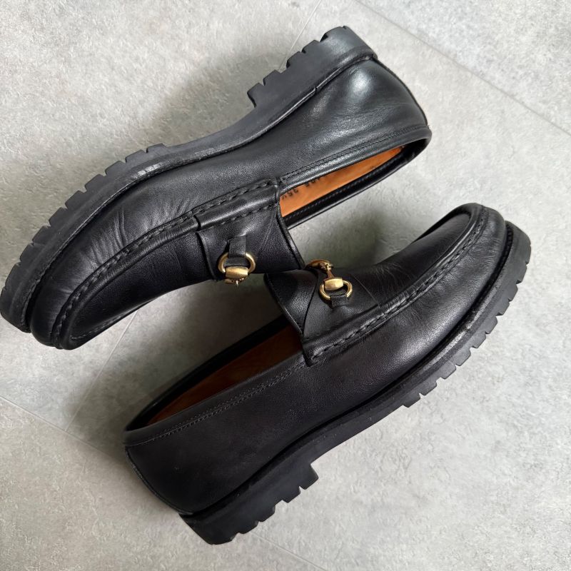 Gucci Horsebit Loafers Leather Black Gold Hardware 35 1 2 — view 4