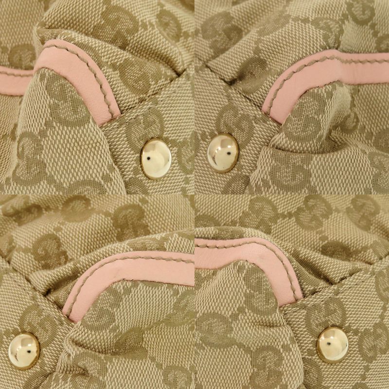 Gucci Abby GG Canvas Leather Beige Pink Tote 0974 — view 4