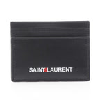 Saint Laurent Paris Card Case Black Leather — view 2