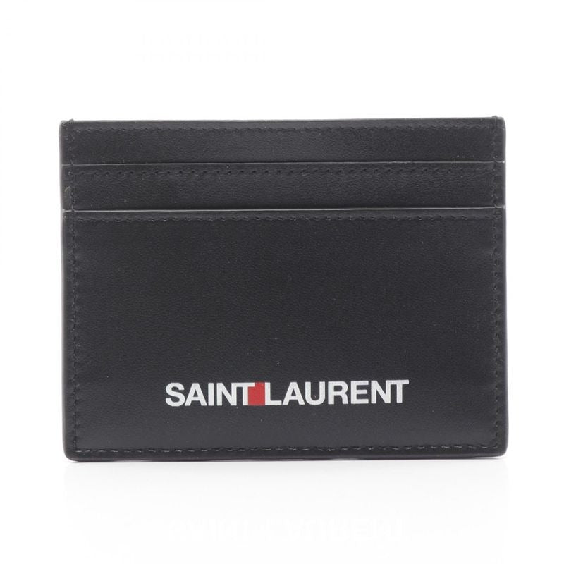 Saint Laurent Paris Card Case Black Leather
