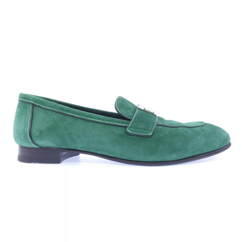 Hermes Paris Shoes Green 36