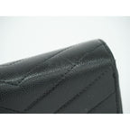 Saint Laurent Leather Bifold Wallet Compact Black — view 7