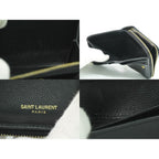 Saint Laurent Leather Bifold Wallet Compact Black — view 9