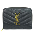Saint Laurent Leather Bifold Wallet Compact Black