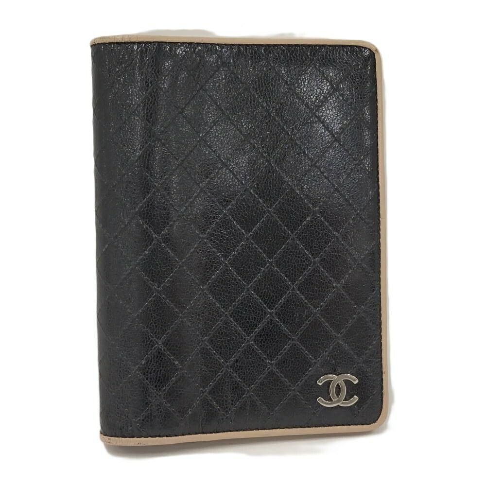 Chanel Notebook Cover Leather Black Agenda