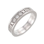 Tiffany & Co Atlas Ring Diamond 18k WG White Gold 750