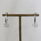 Gucci GG Running Diamond Earrings Hoop AU 750 Box E1497 — view 4