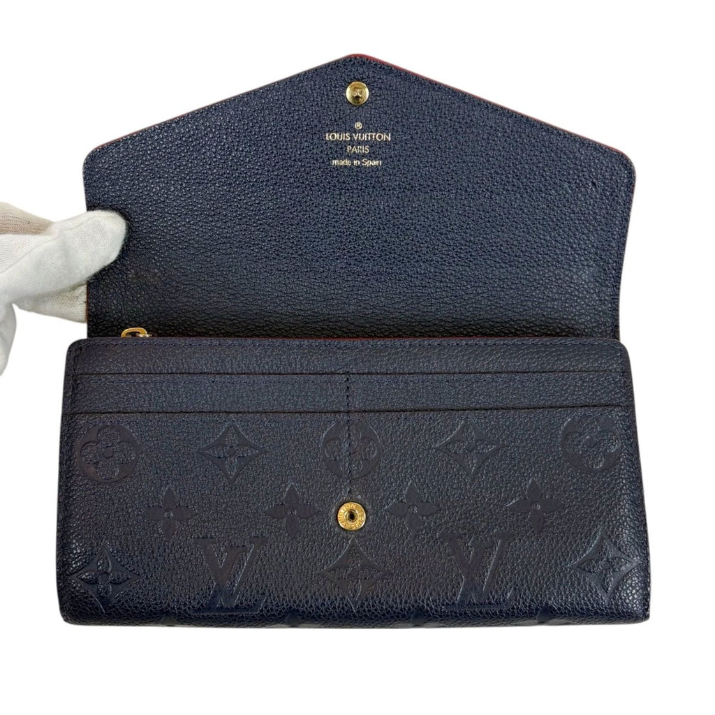 Louis Vuitton Sarah Bifold Long Wallet Empreinte Leather Navy Dark — view 4