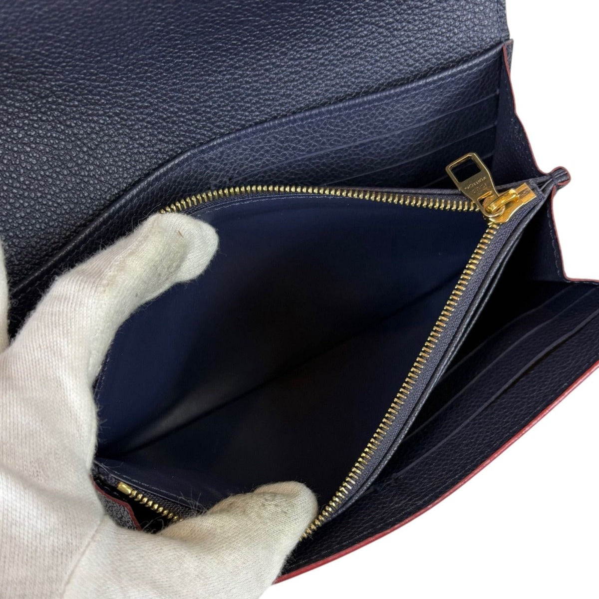 Louis Vuitton Sarah Bifold Long Wallet Empreinte Leather Navy Dark — view 5
