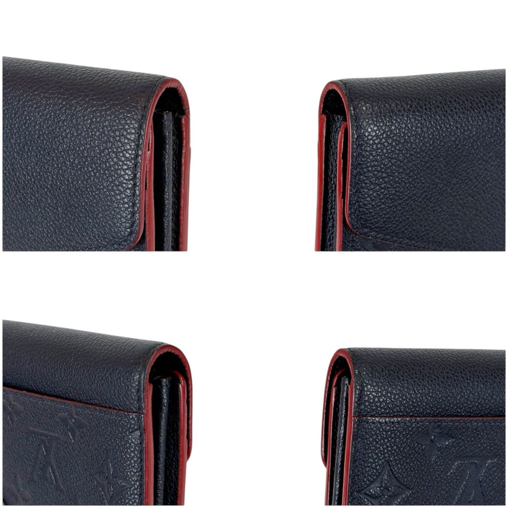 Louis Vuitton Sarah Bifold Long Wallet Empreinte Leather Navy Dark — view 6