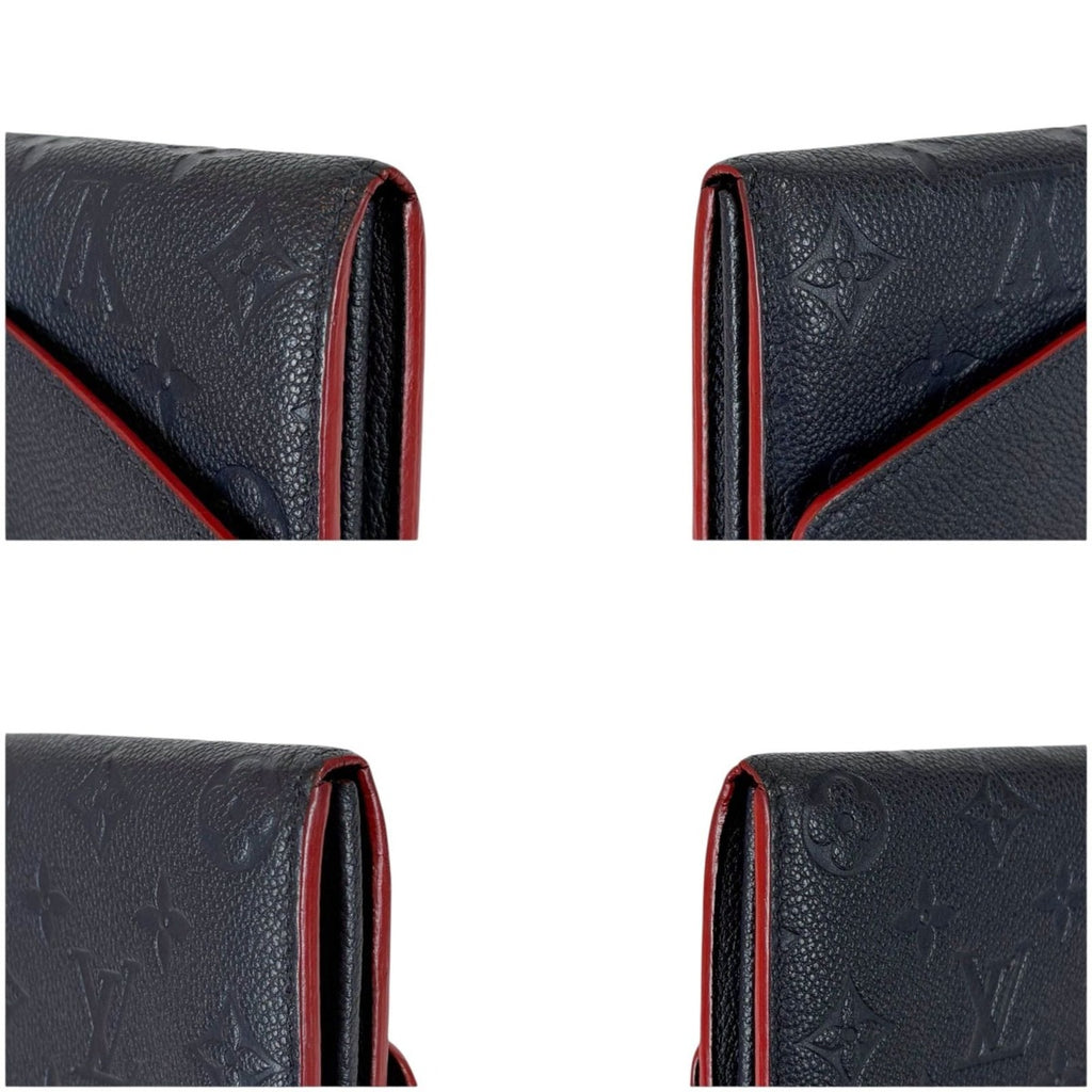 Louis Vuitton Sarah Bifold Long Wallet Empreinte Leather Navy Dark — view 7