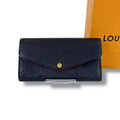 Louis Vuitton Sarah Bifold Long Wallet Empreinte Leather Navy Dark